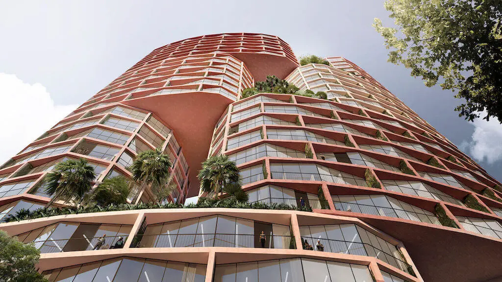 BIG Uribe Schwarzkopf - EPIQ facade looking up