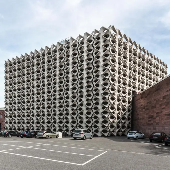 The Chemnitz and its flower petal concrete facades