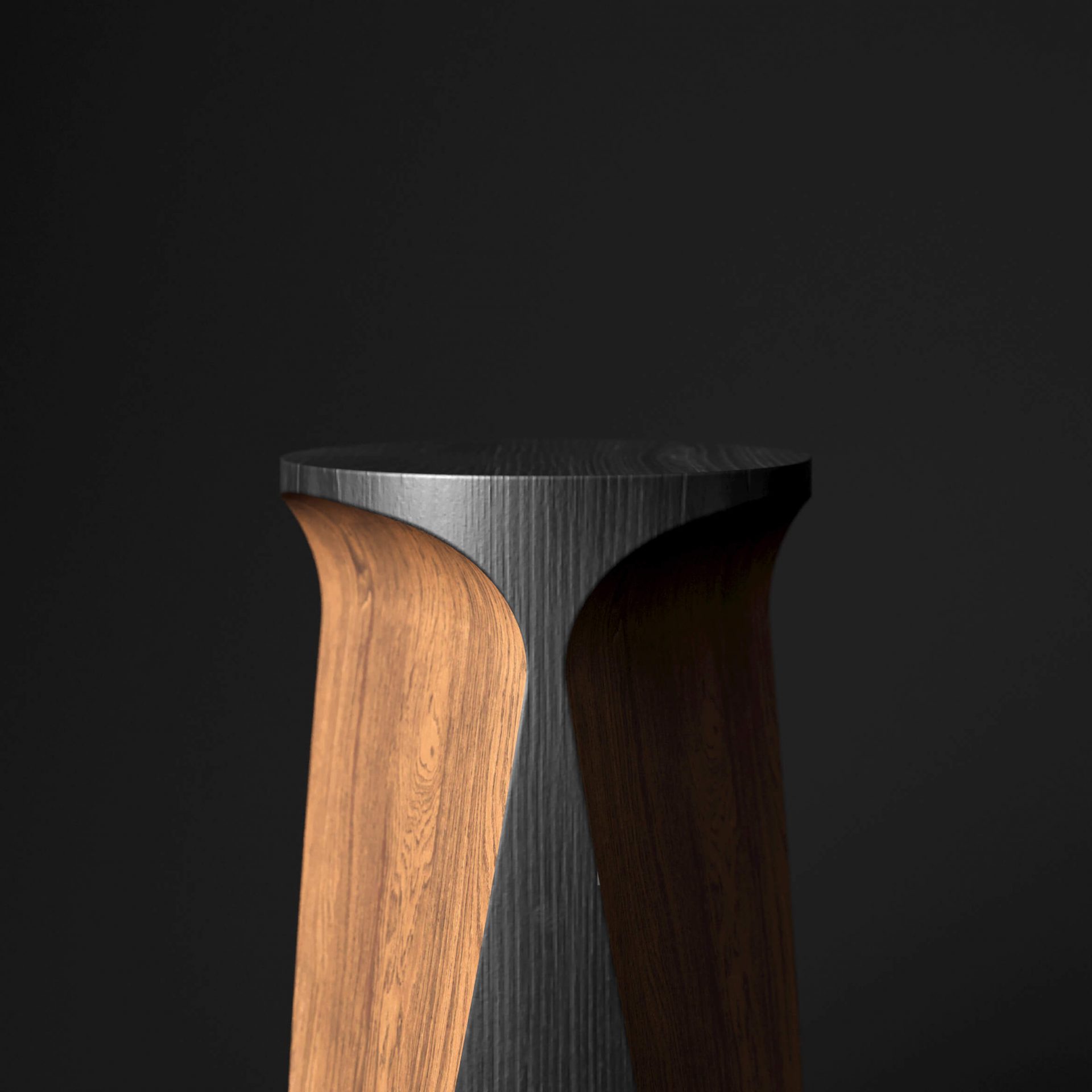 Deniz Aktay - wooden shape black