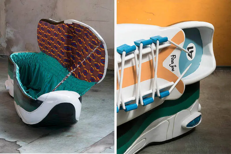 Coffin in the Form of a Nike Sneaker by Paa Joe