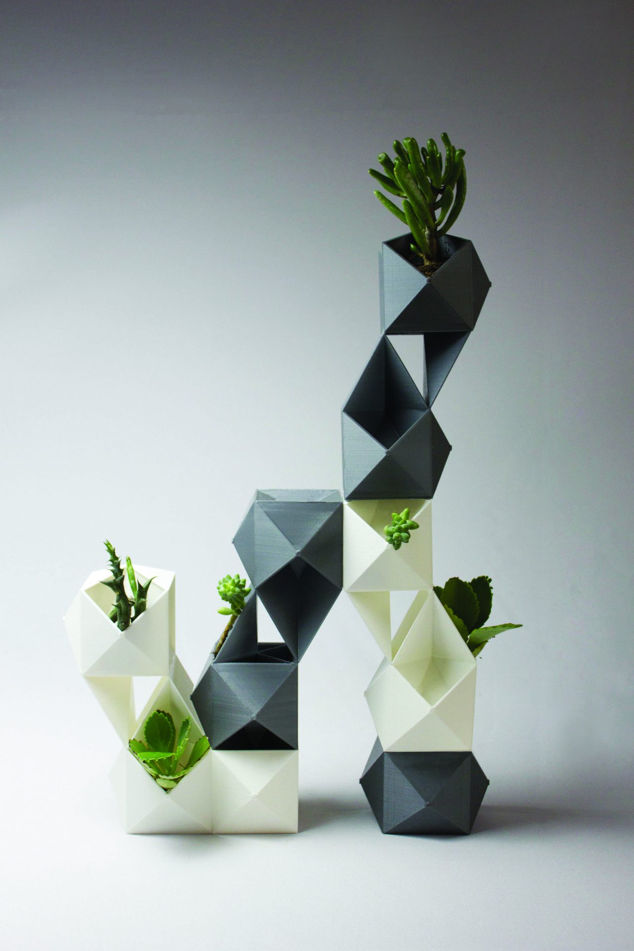 Y&X planter for endless compositions by Ernesto Pastore