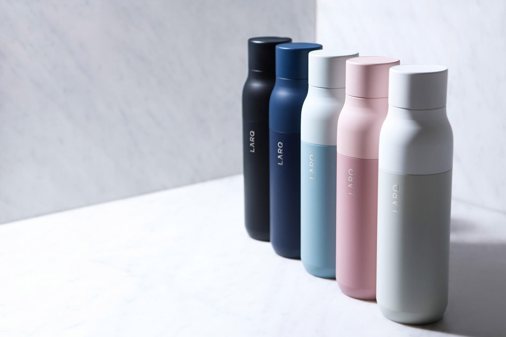 LARQ Bottle by LARQ has a minimal duotone design that comes in five colours