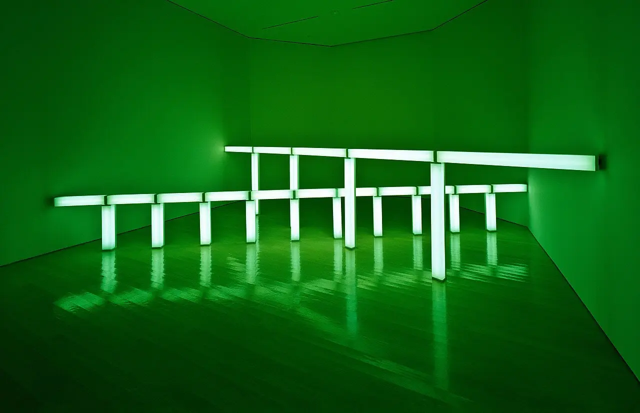 Light Greens Crossing Greens by Dan Flavin