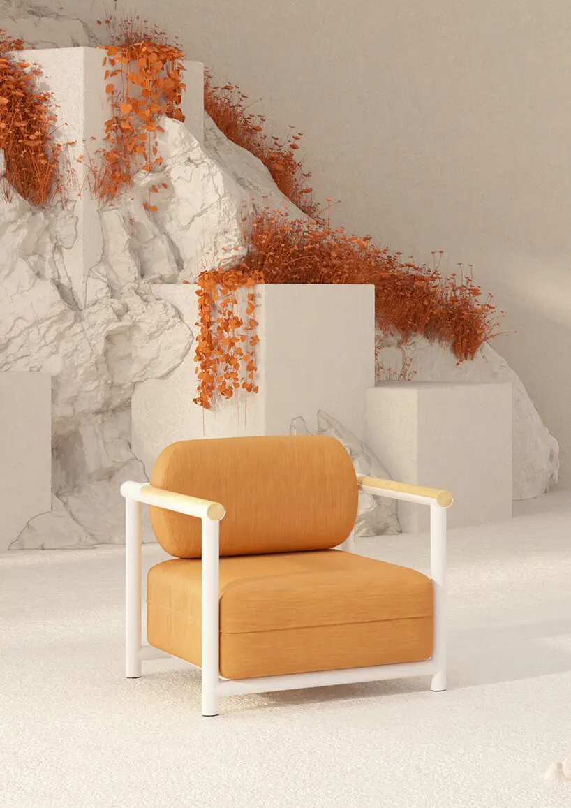 MISSANA Bamboo Colletion - yellow armchair
