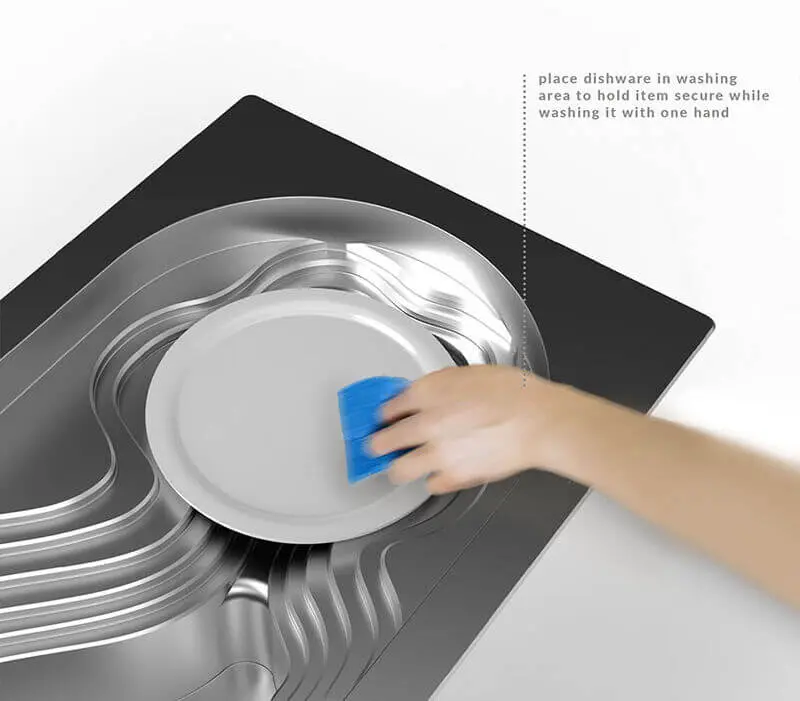 Moray sink one-handed users - washing plates