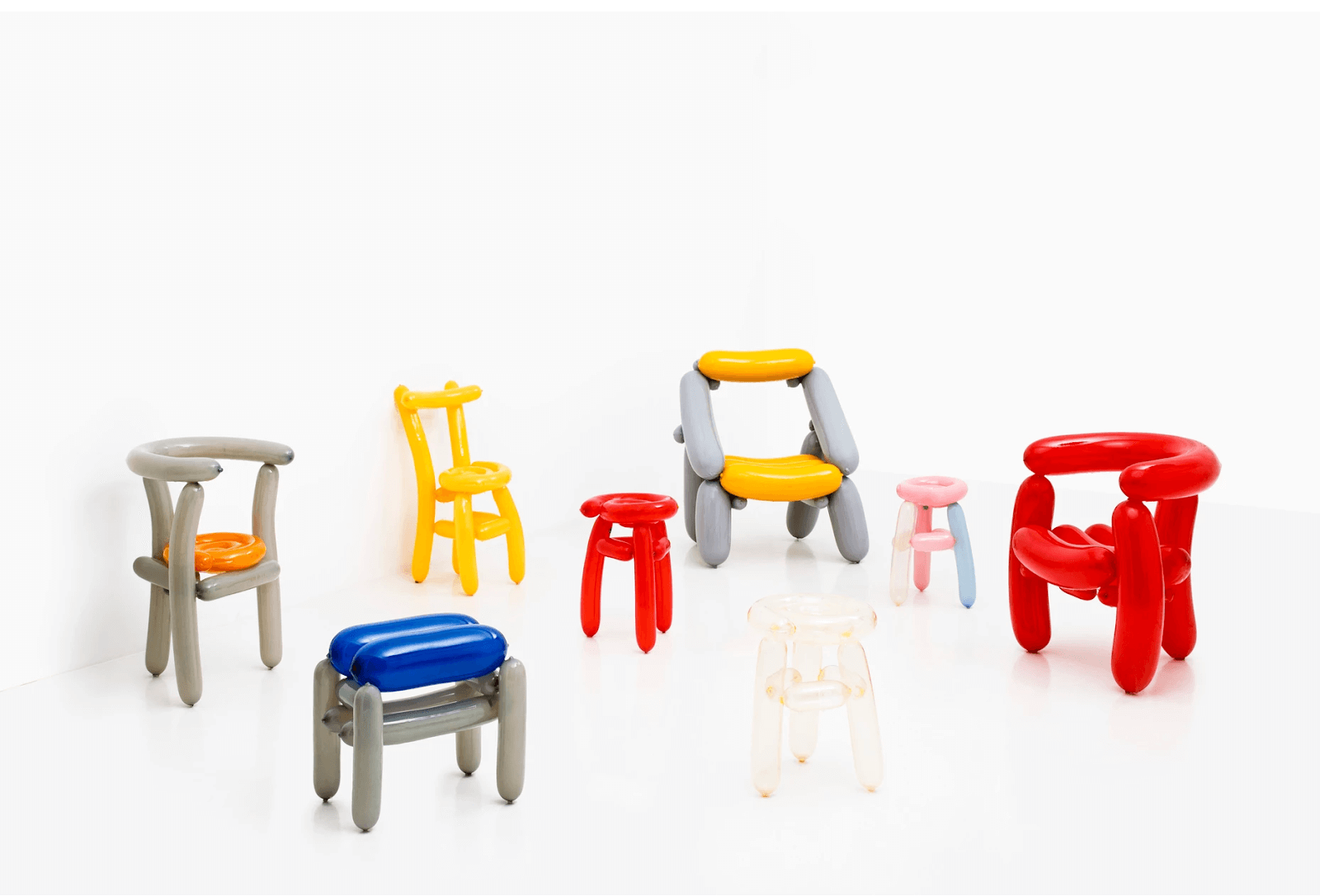 Seungjin Yang - multiple. Blowing Chairs: balloon sculptures resembling furniture