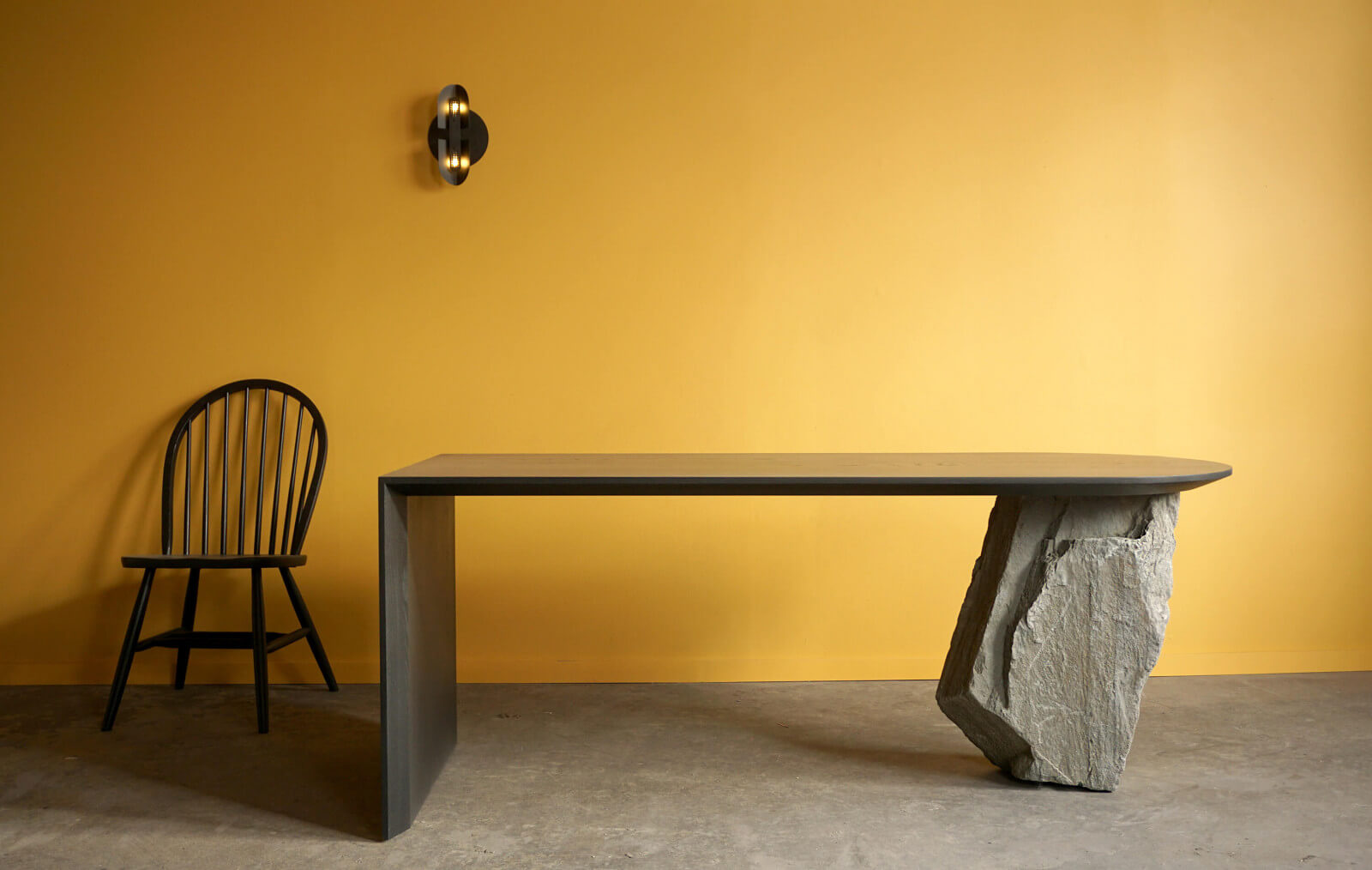 Simon Johns - stone and wood table