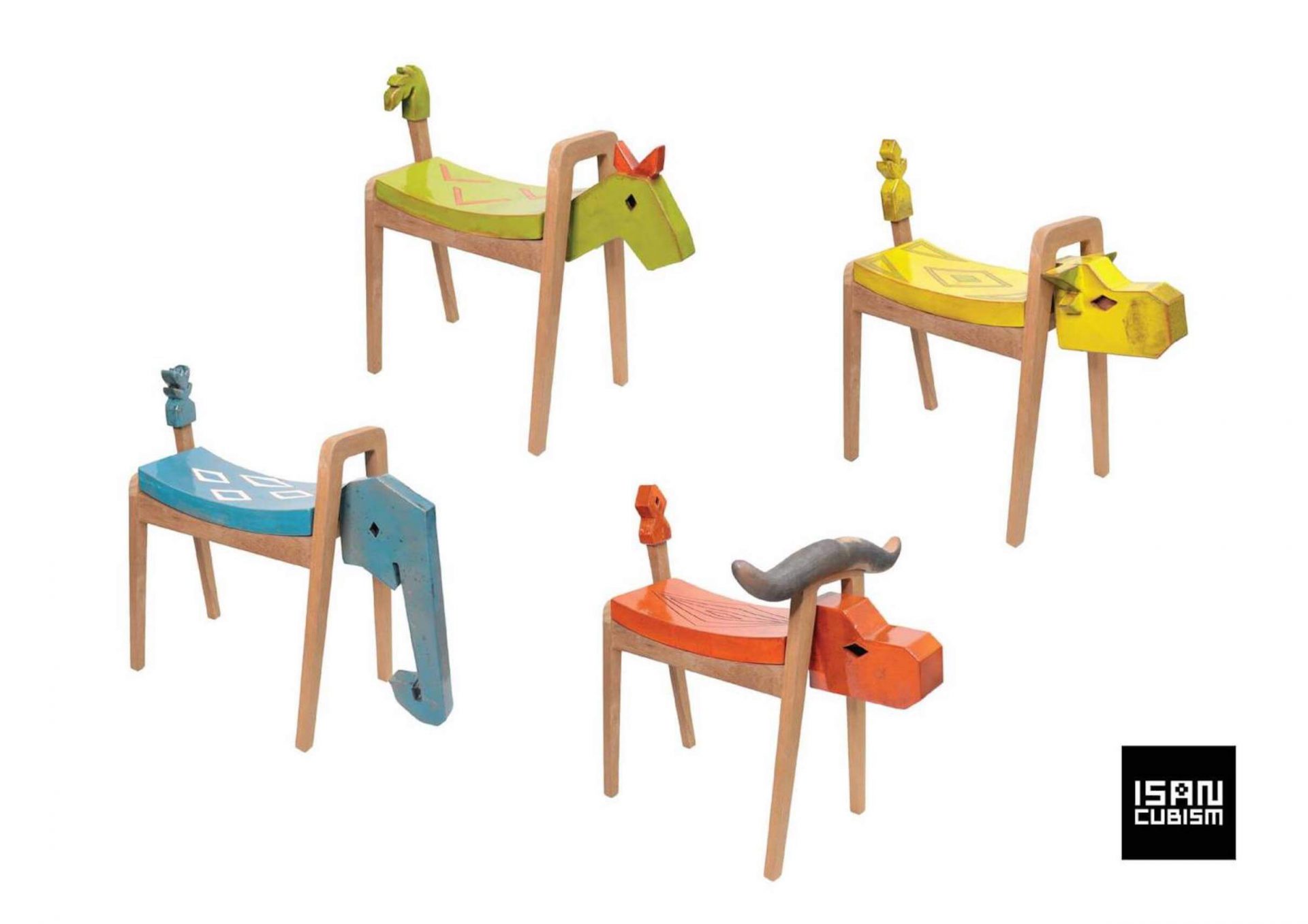Talent Thai - Deesawat X Isan cubism 4 toy chairs