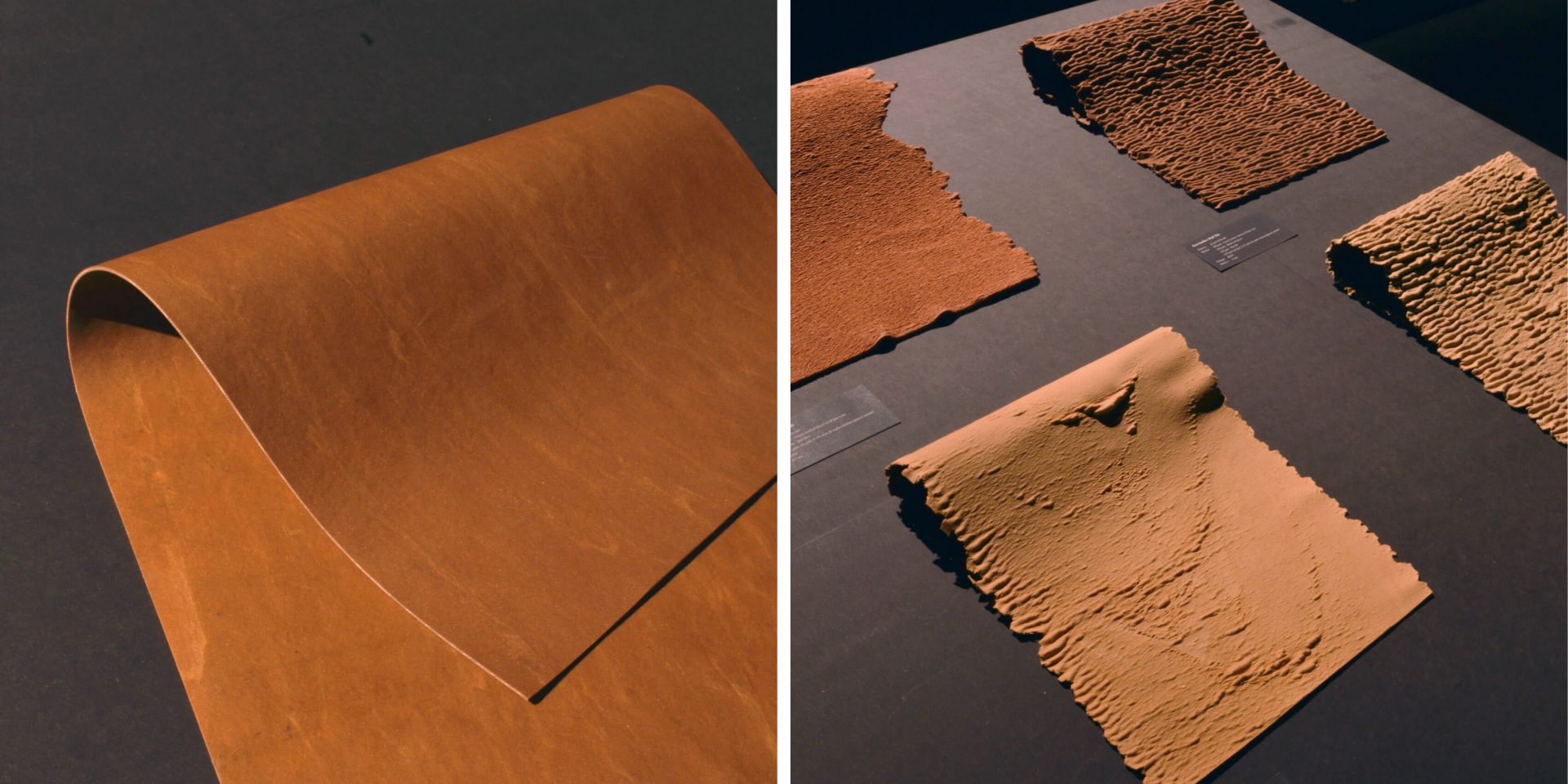  Lino Leather is available in two different versions: the first is thicker and wrinkled, while the second version is softer