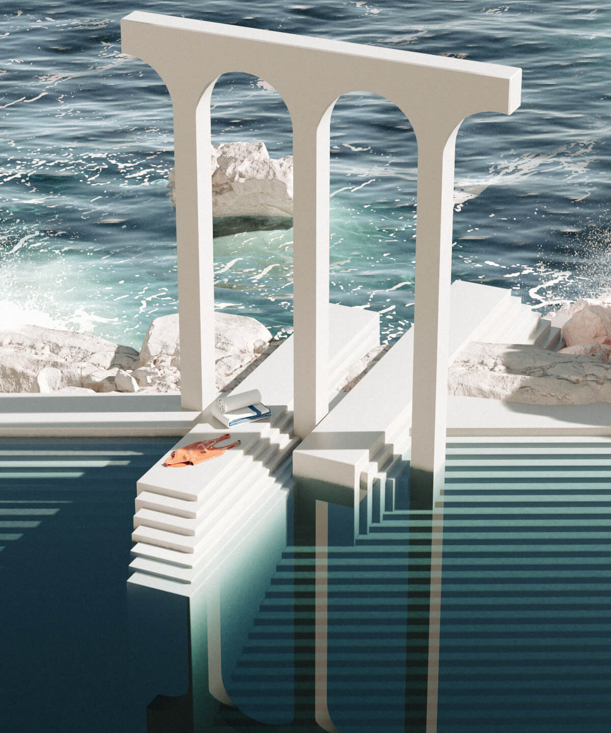 Architecture by ocean rendering