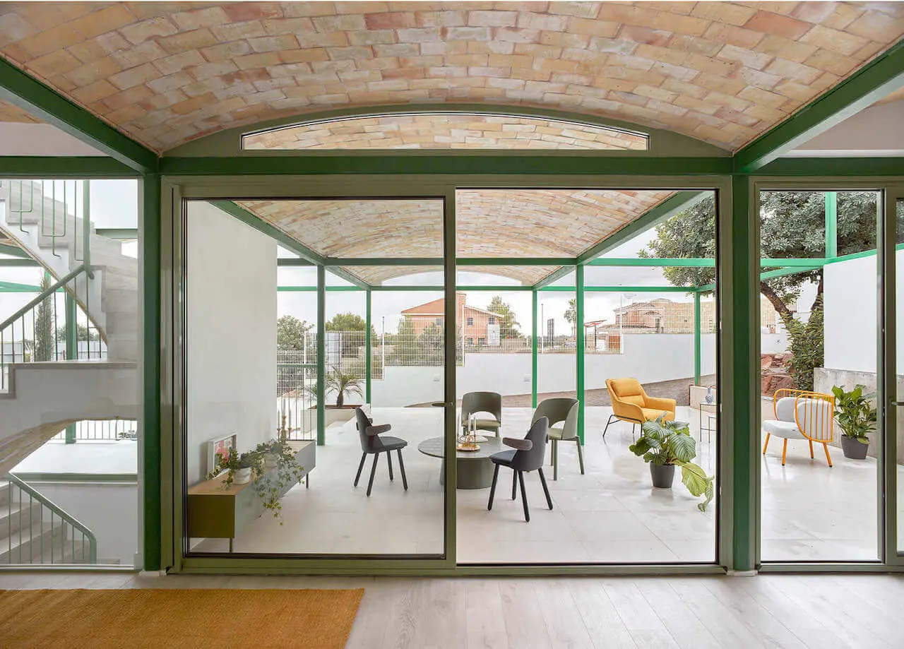 Brick Vault House - interior view of exterior