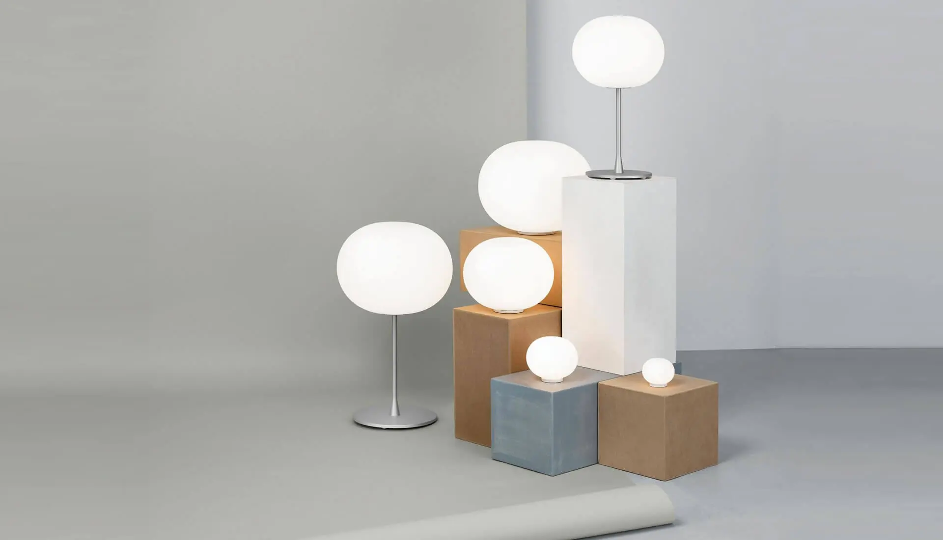 Glo-Ball lamps by Jasper Morrison