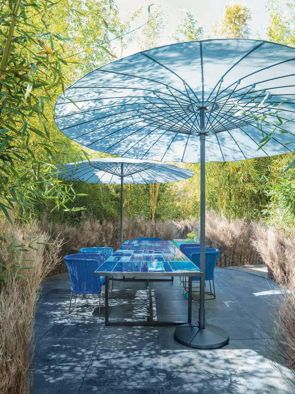 Paola Lenti - blue outdoor furnitue