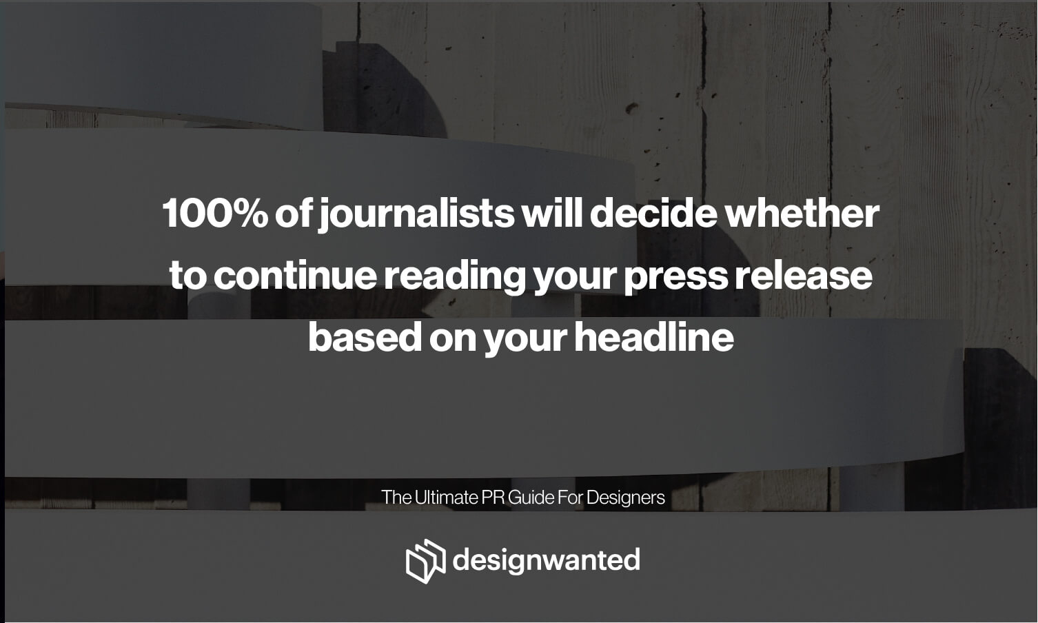 Press Release - 100% of journalist will decide