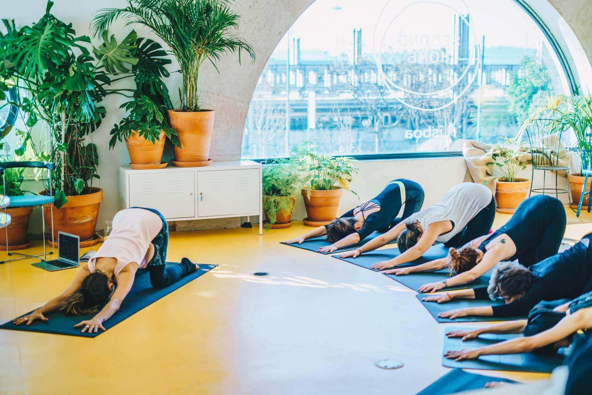 yoga within the coworking space