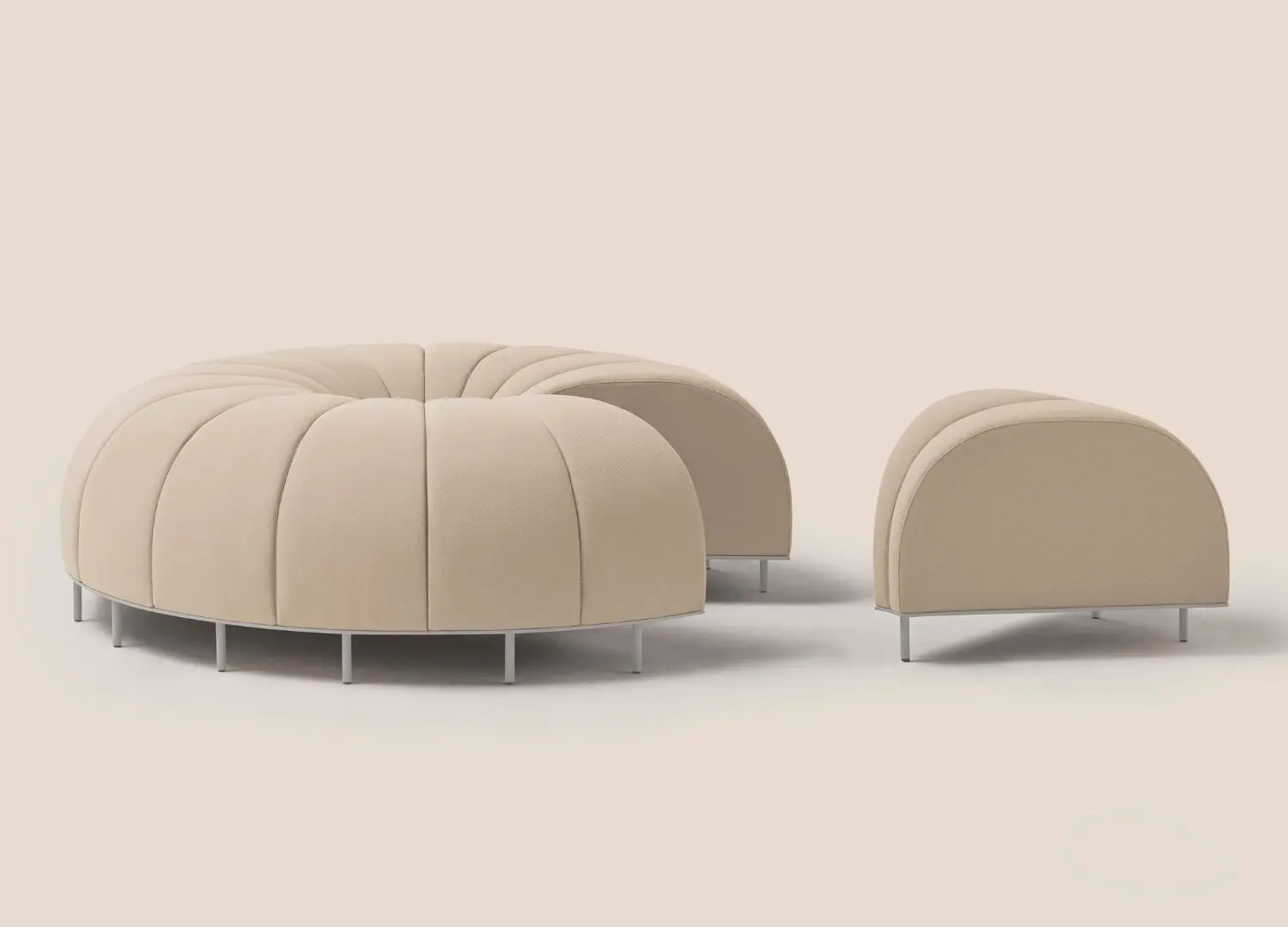 Worm _ Modular sofa bench by Clap Studio x Missana _ Furniture design