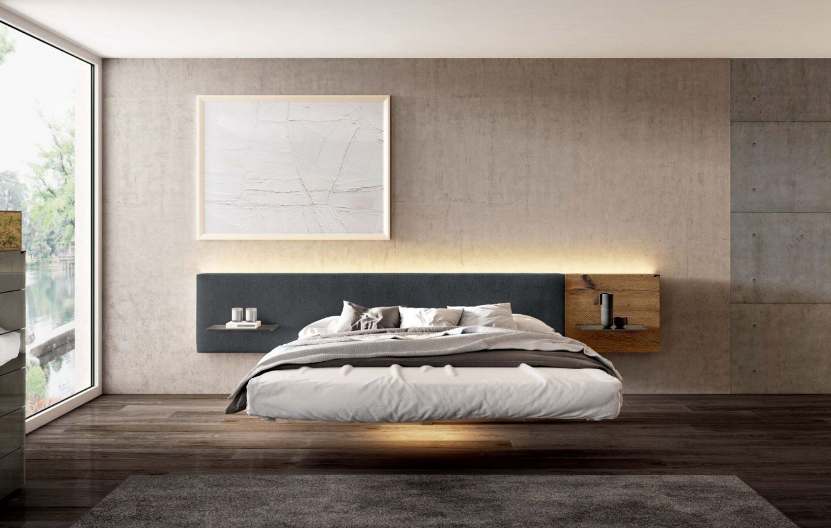 LAGO Fluttua Bed - 5 modern floating beds