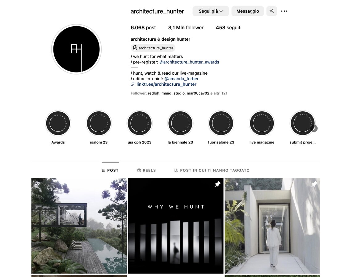 1. Architecture Hunter Awards 2024 _ INstagram page