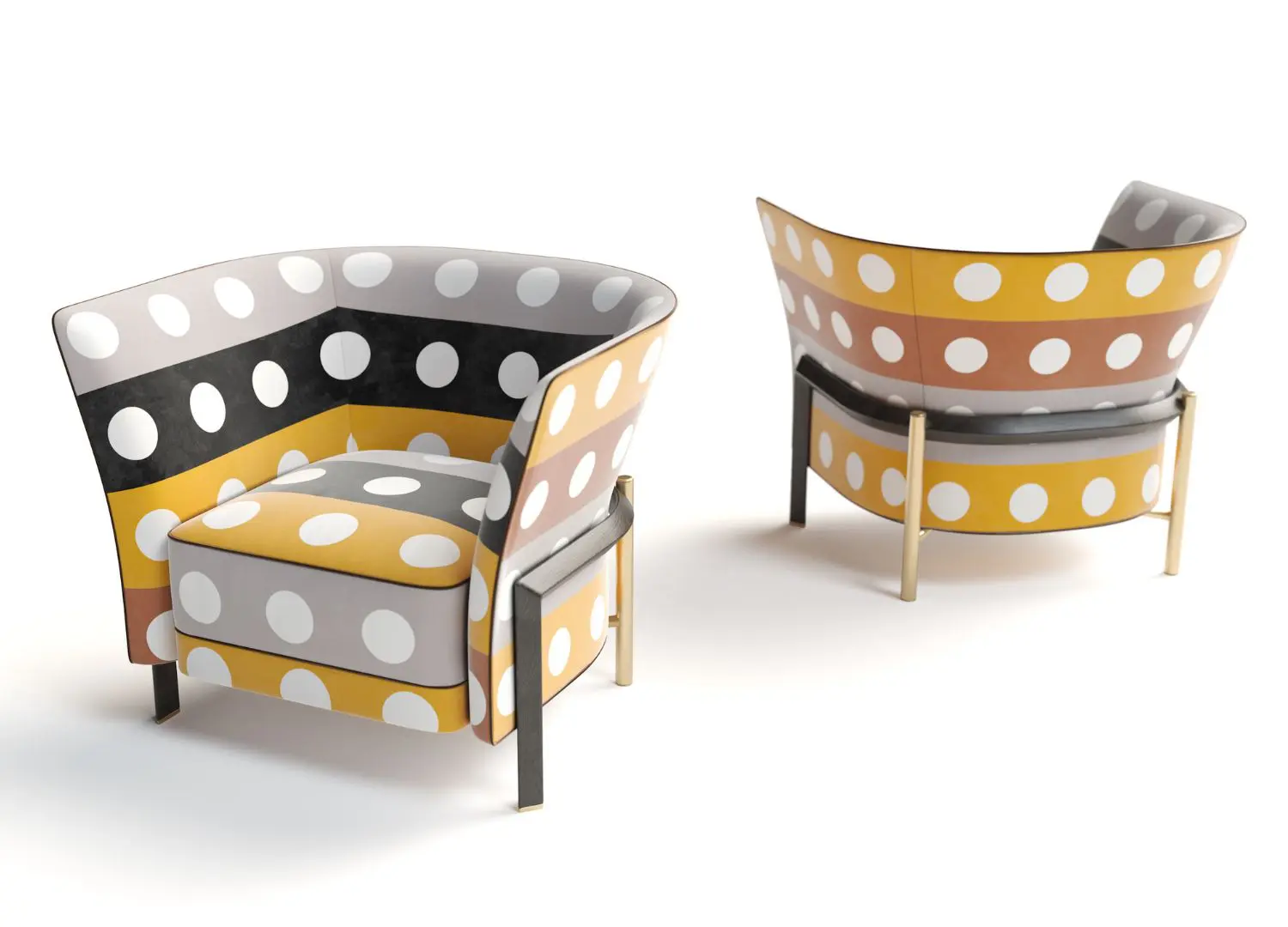 New Cosmo Dots & Stripes armchair by Opera Contemporary at Clerkenweel Design Week