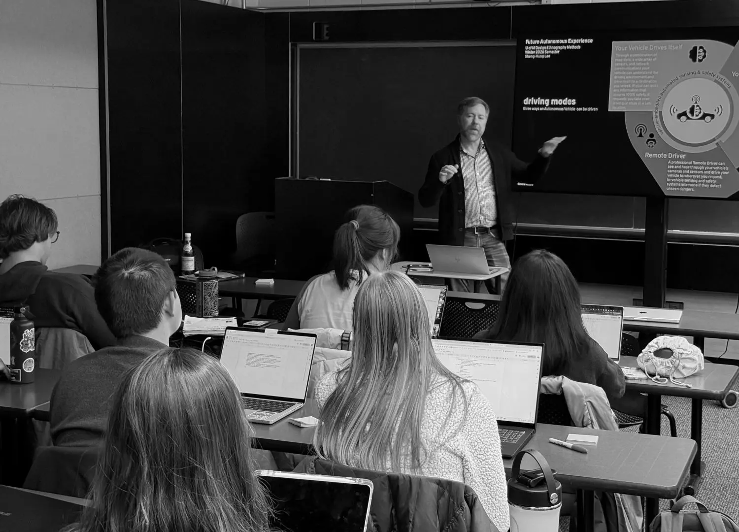 Figure 2. GM Advanced Studio kickoff for the UT 210 design ethnography research project (Photo credit: Sheng-Hung Lee)