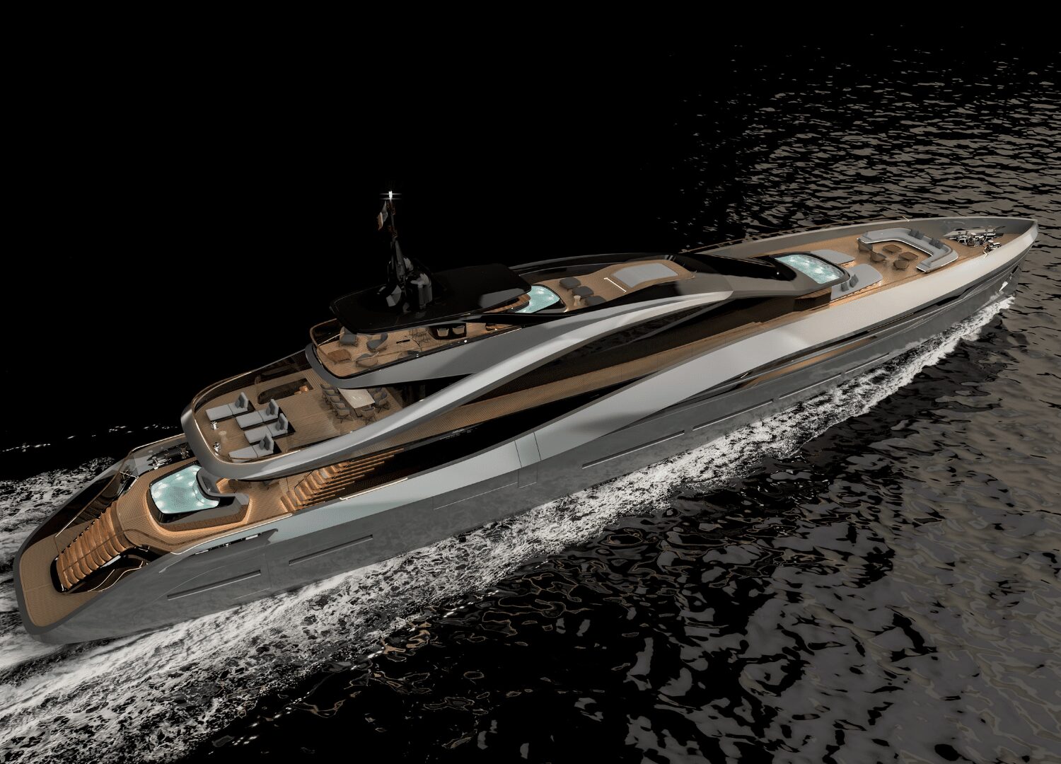 rossinavi mega yacht, pininfarina