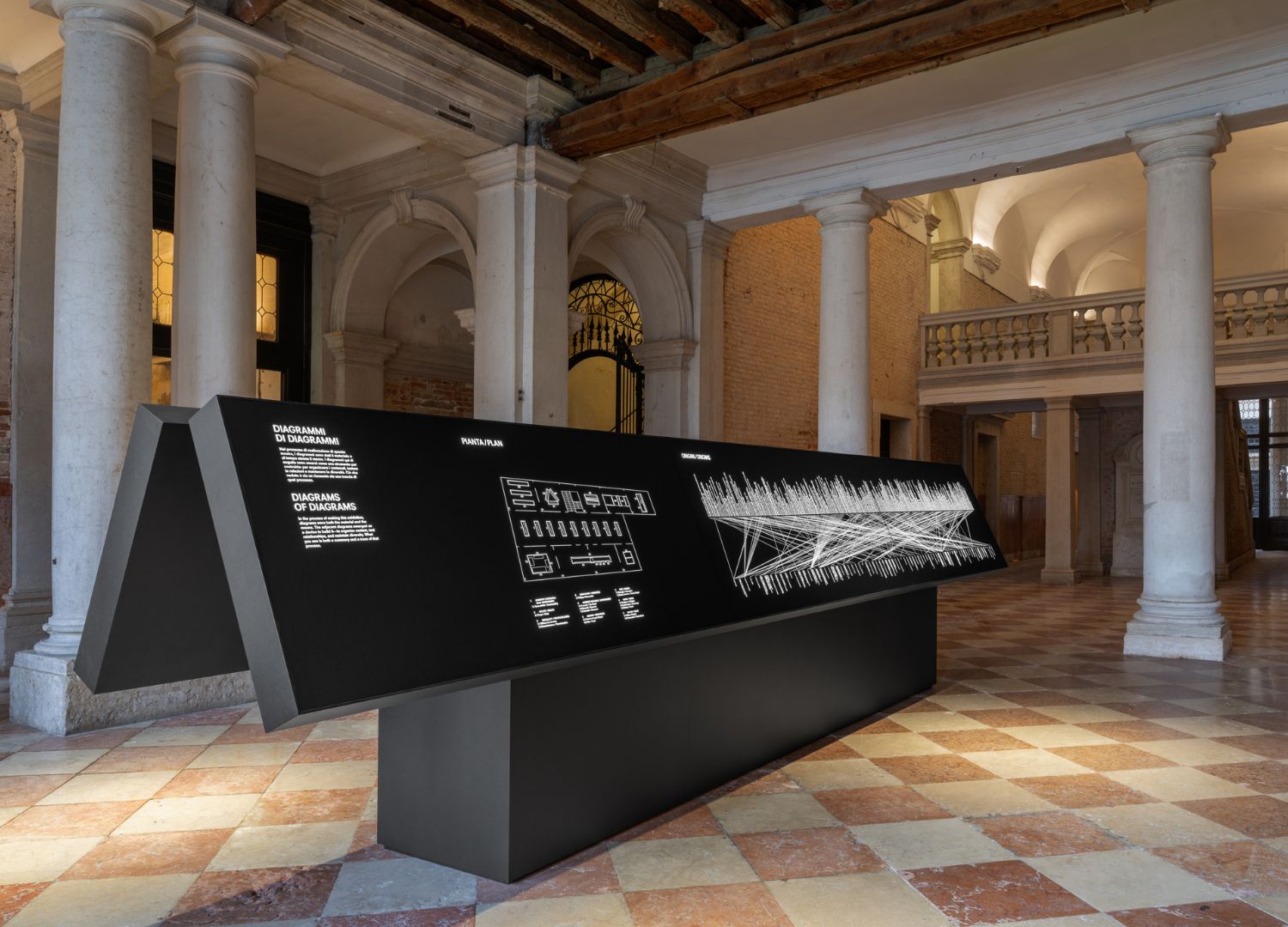 Exhibition views of “Diagrams_ A Project by AMO_OMA” Fondazione Prada, Venice Photo_ Marco Cappelletti Courtesy_ Fondazione Prada_data design