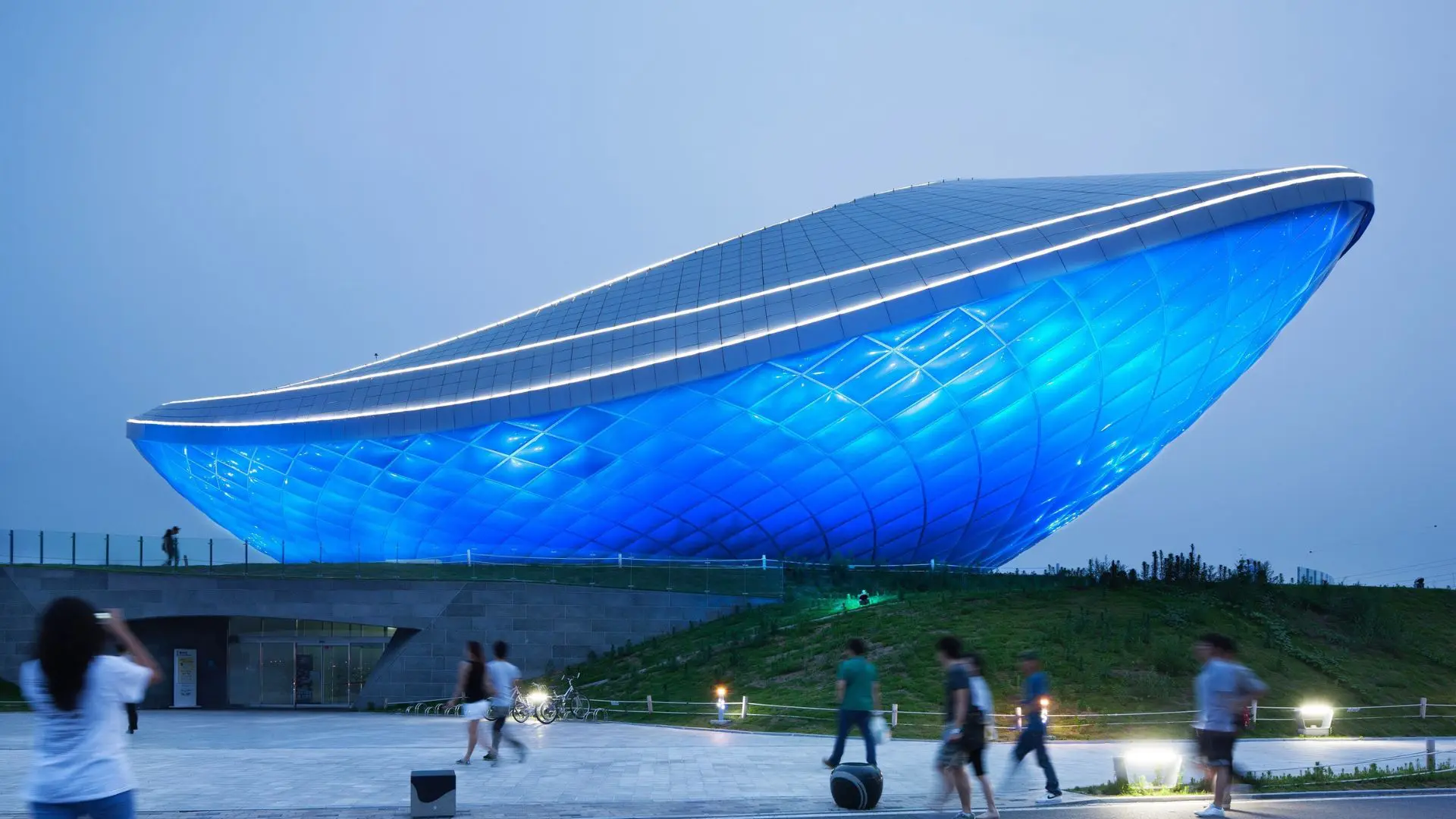 ARC River Culture Multimedia Theater Pavilion by Asymptote Architecture