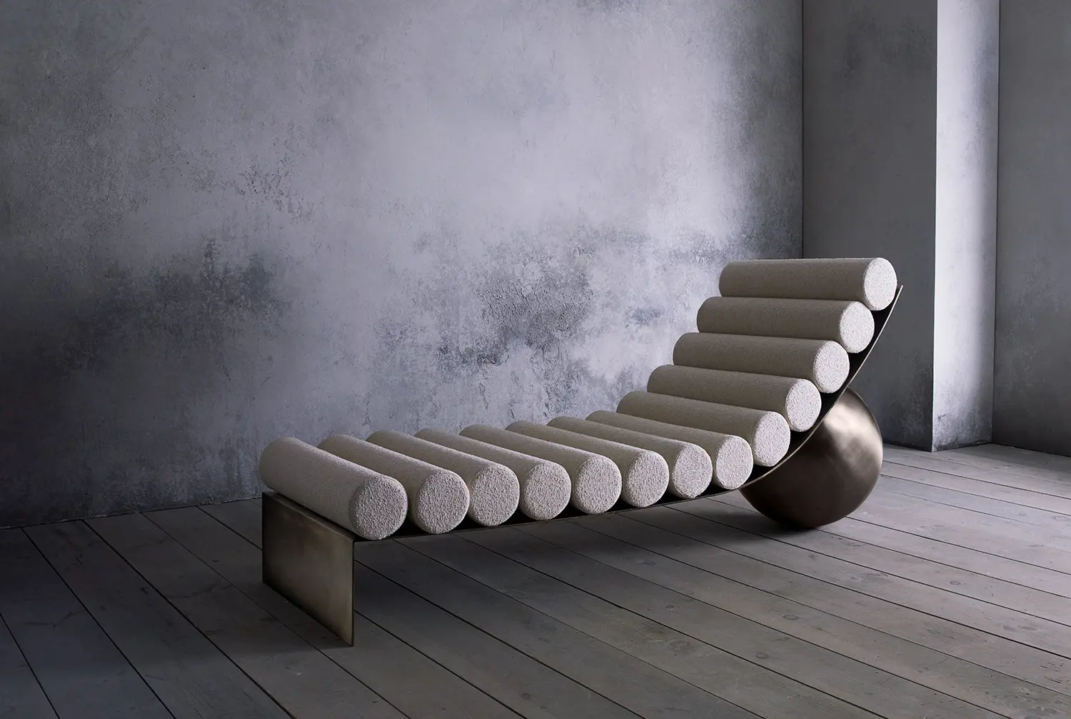 Curved Chaise chair by Anna Karlin