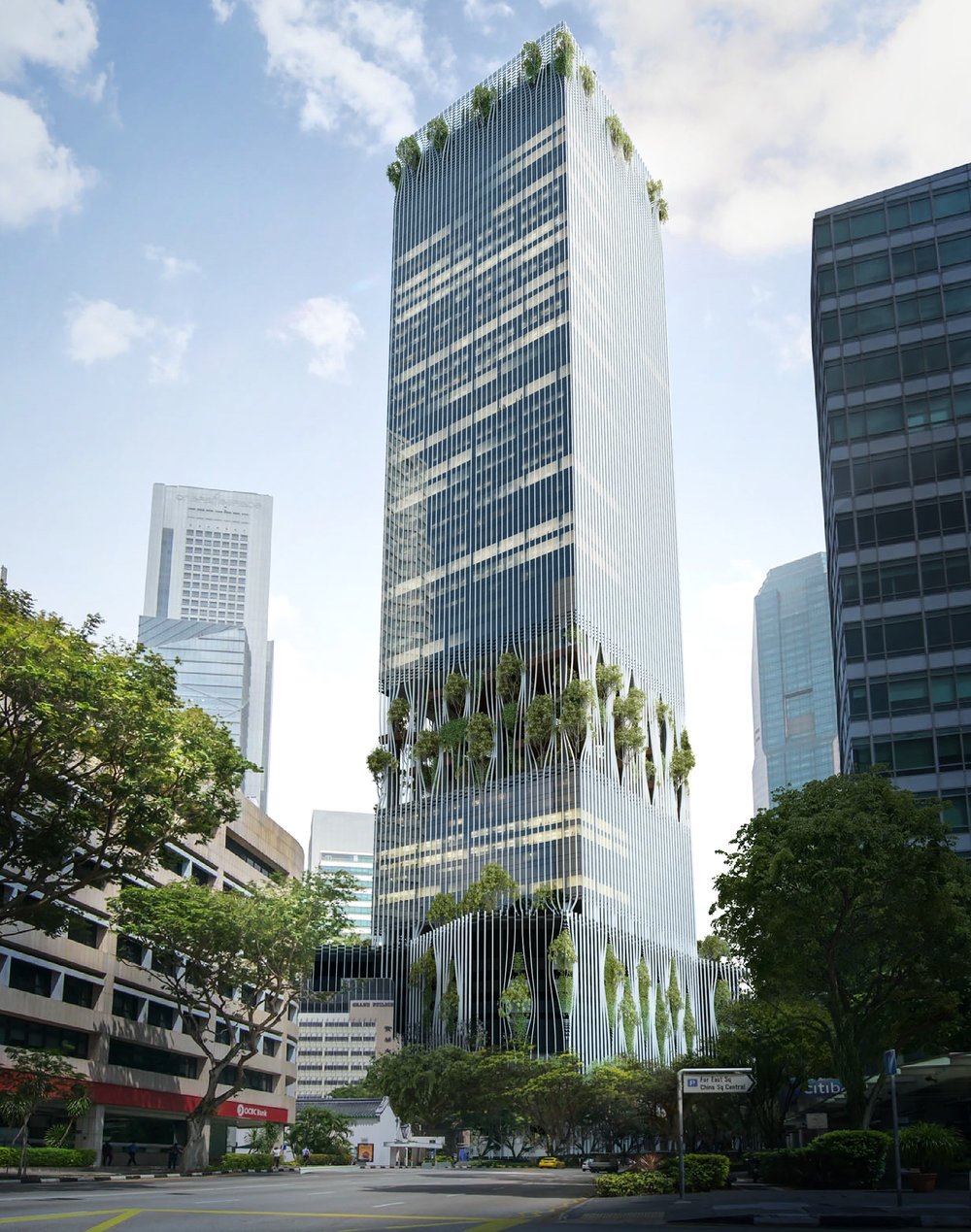CapitaLand Tower by CRA + BIG _ Singapore_ Church Street View _ credits _ Bjarke Ingels Group