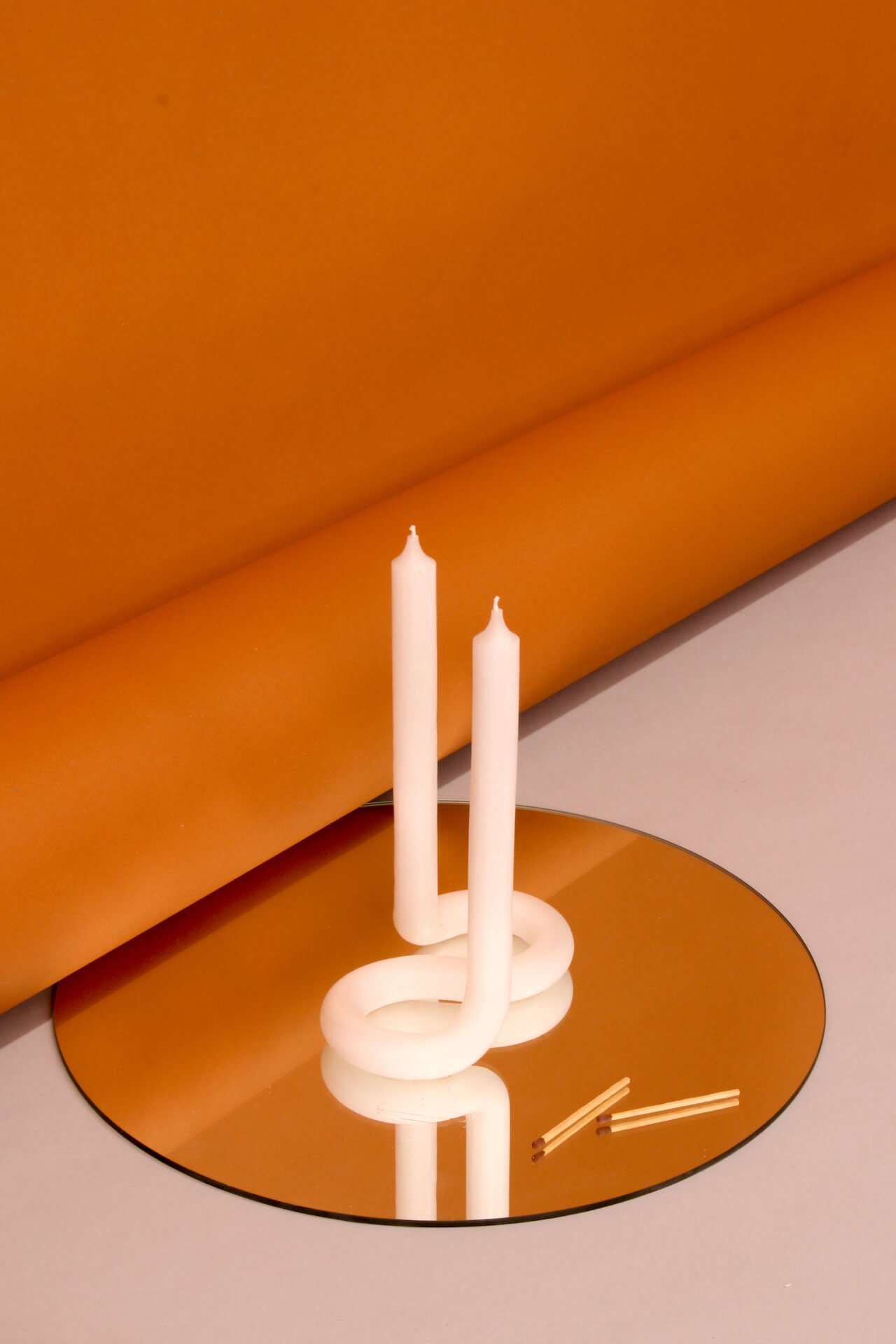 Lex Pott - twist candlestick orange background