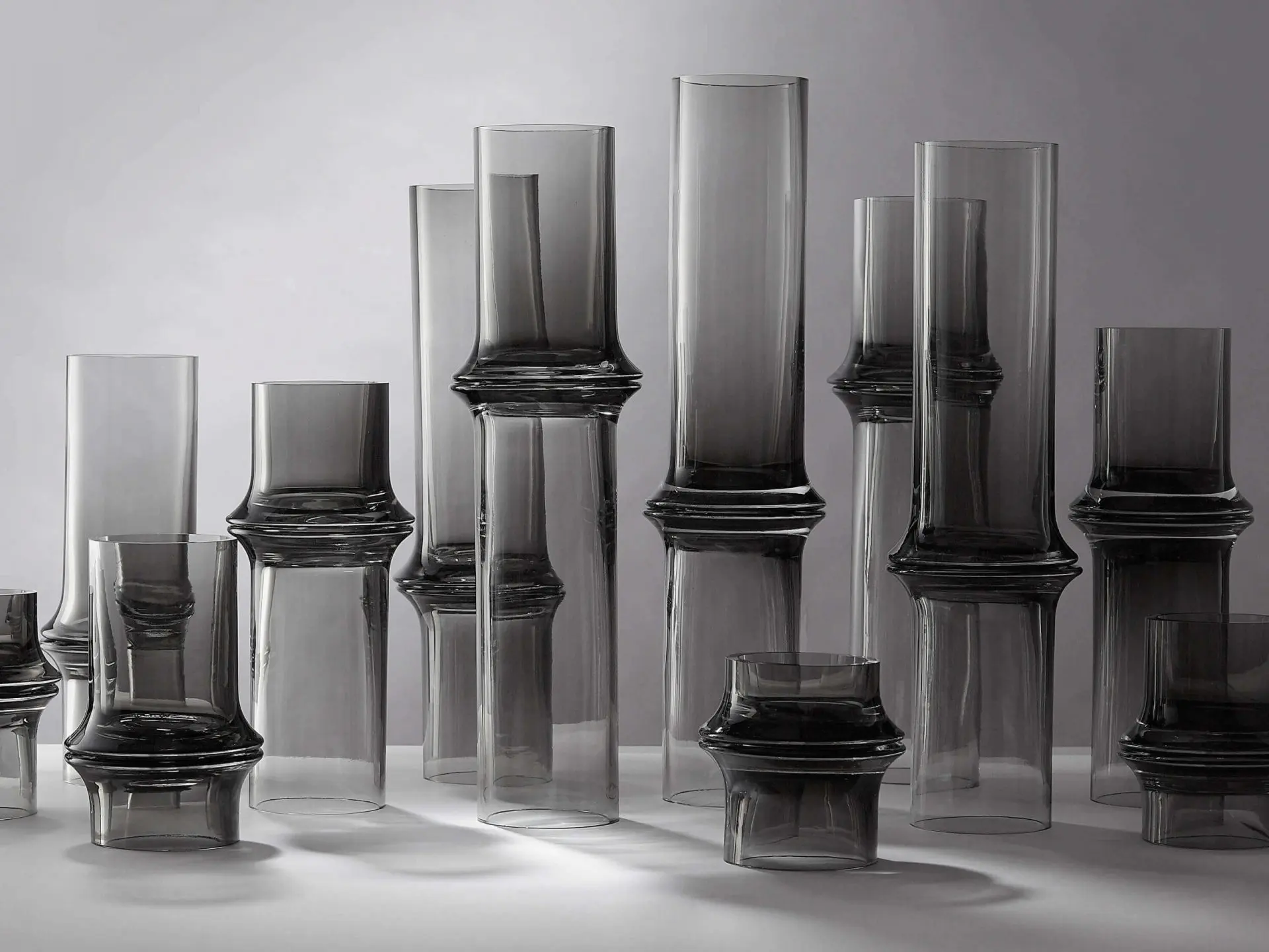 MOZHU 100% recycled glass vases
