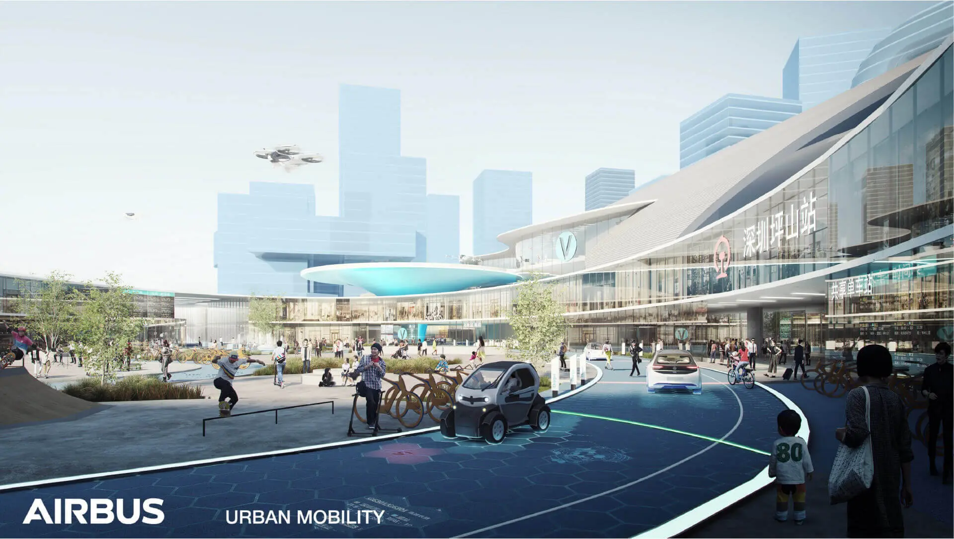 MVRDV and Airbus - Urban Mobility Shenzhen - The future of Urban Air Mobility