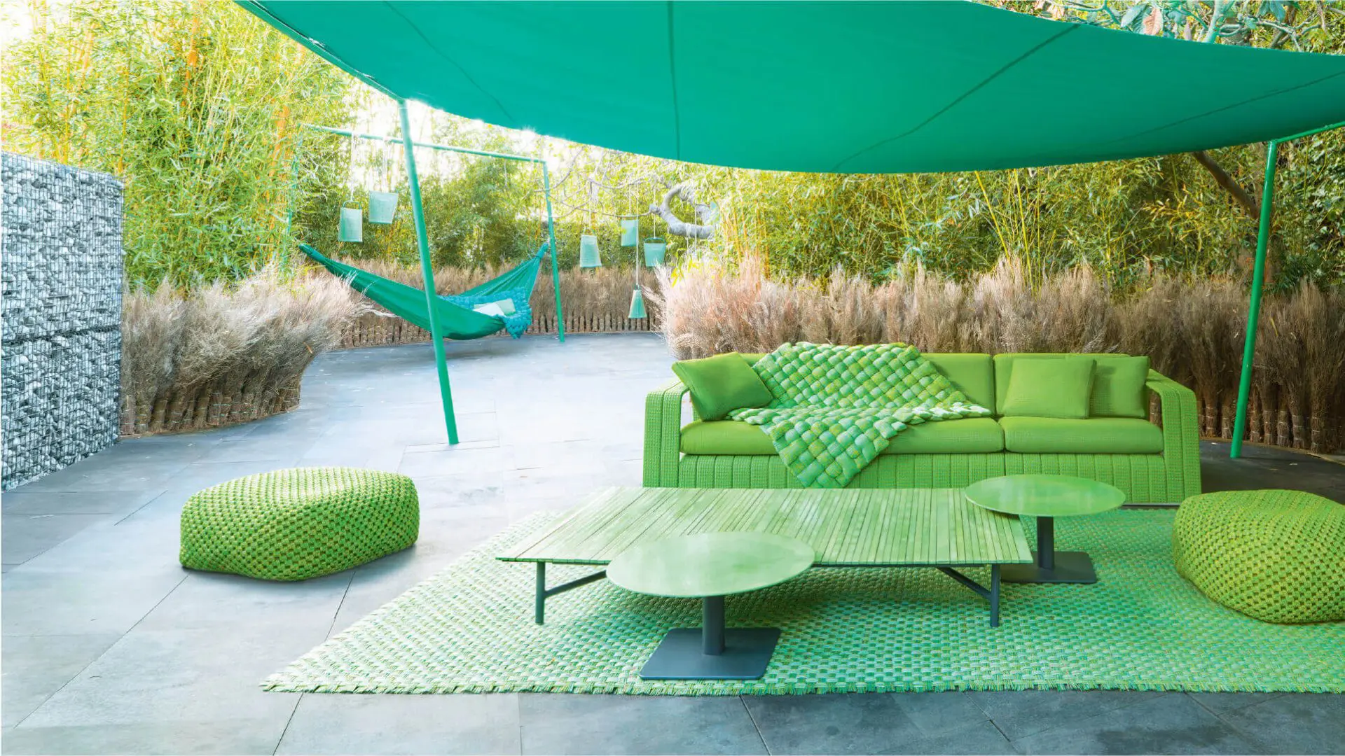 Paola Lenti - Green outdoor furniture set