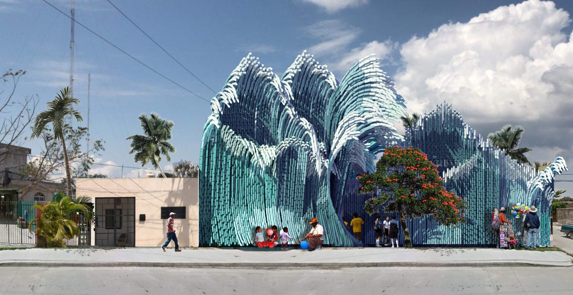 UMA designed a plastic bottle facade in Mexico
