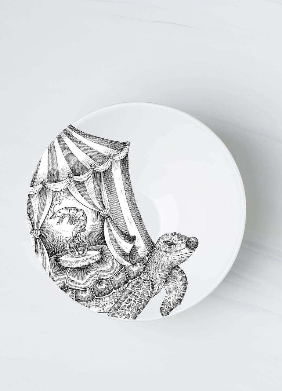Aquatic Creatures - turtle soup plate