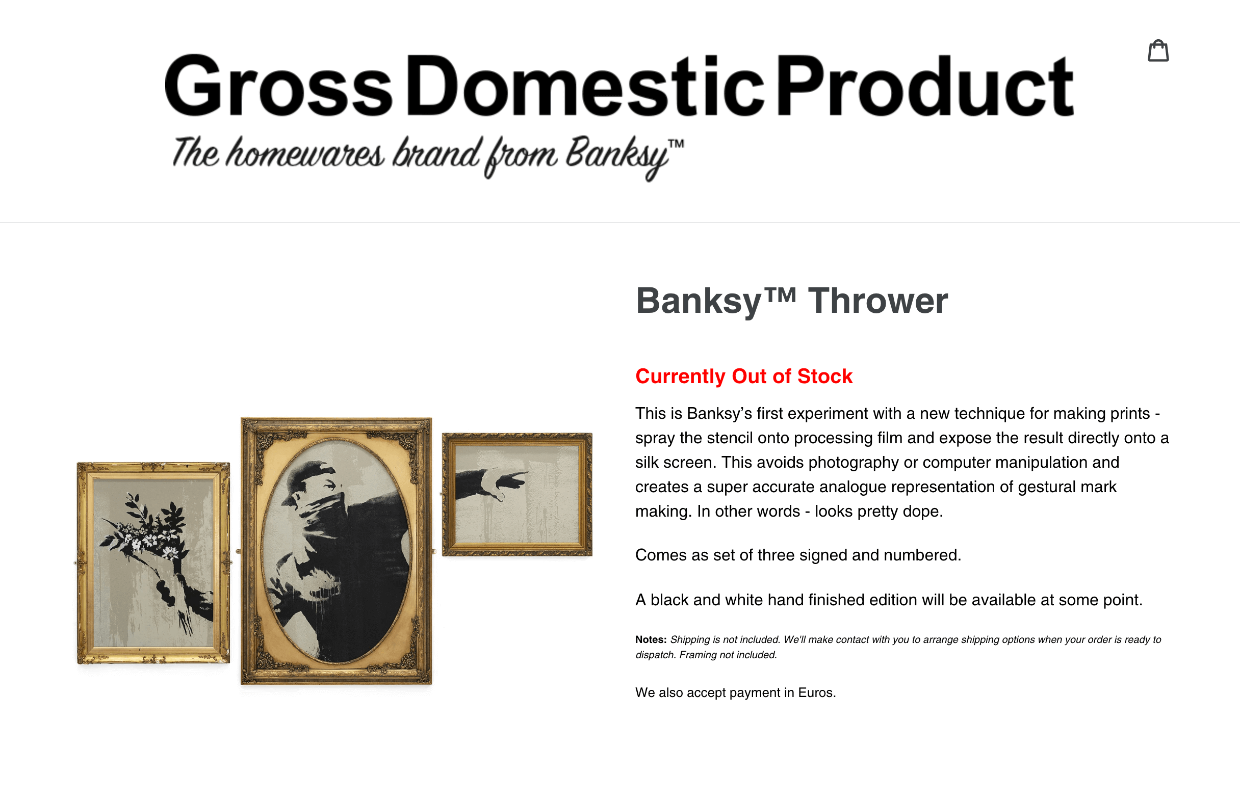 Banksy - GDP website