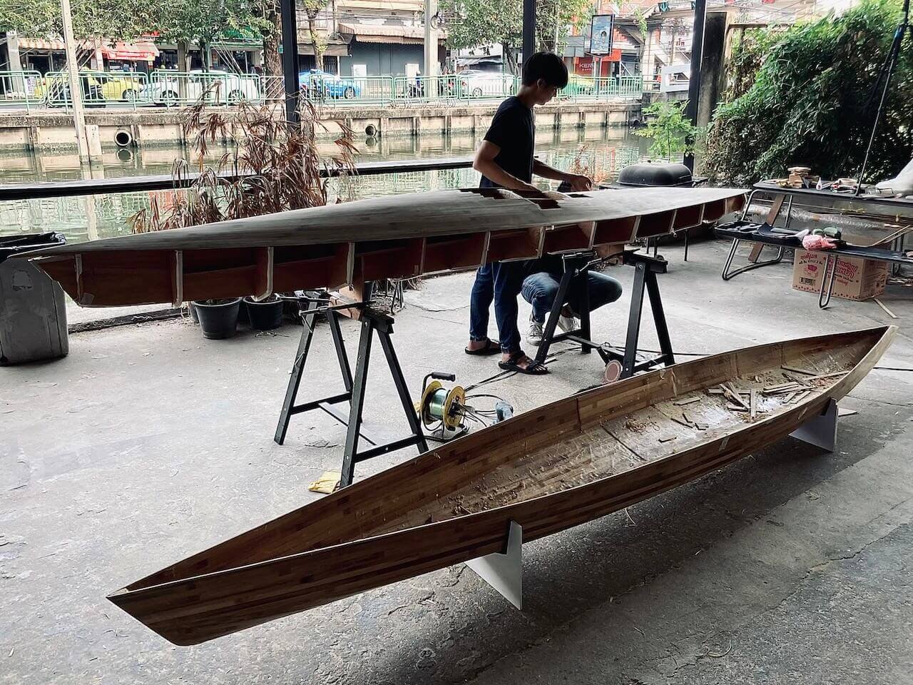 Biocircular Design Thailand - kayak woodworking