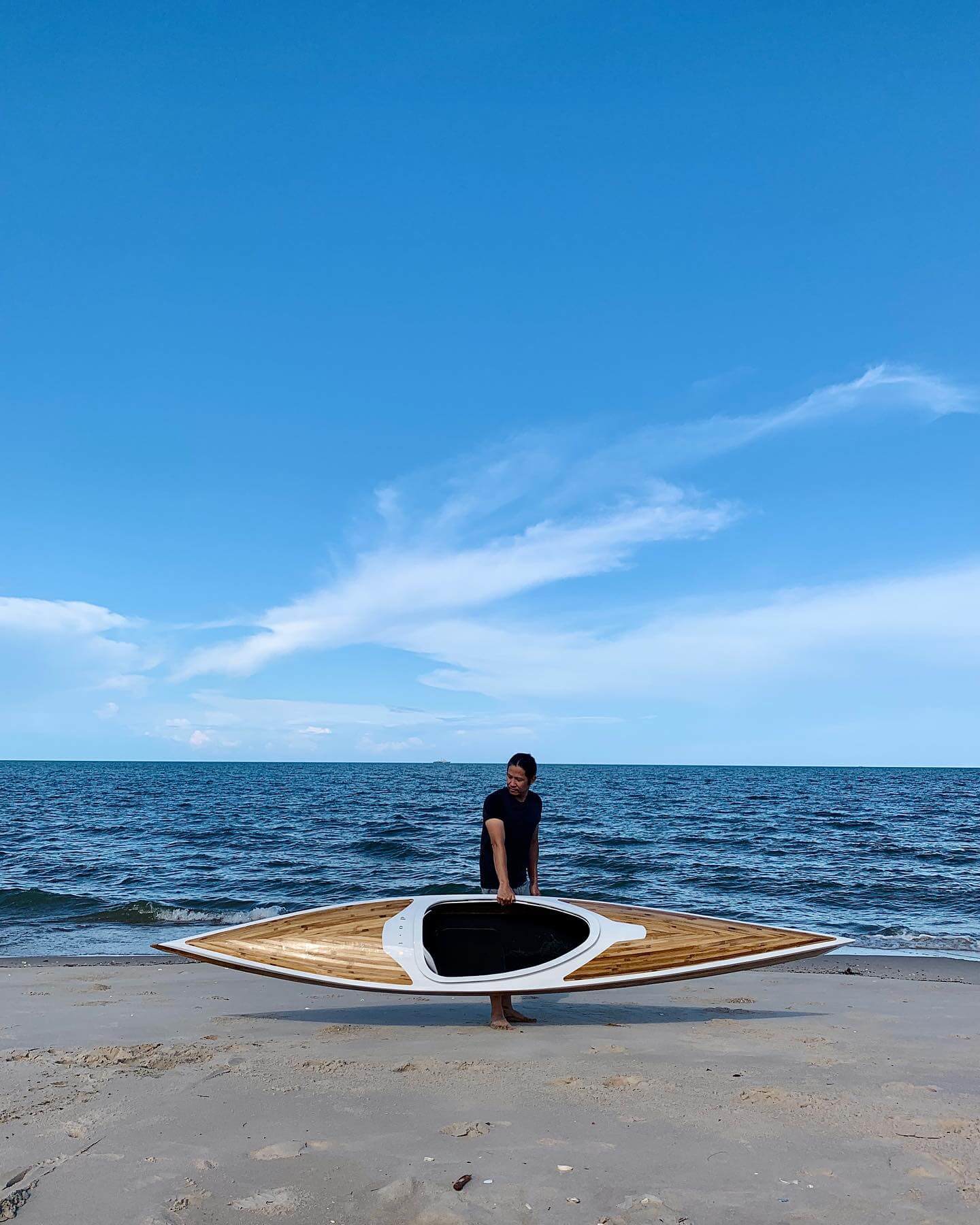 Biocircular Design Thailand - kayak on the beach