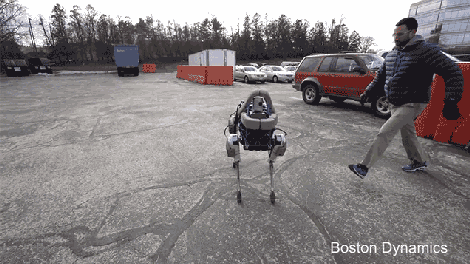 Spot Boston Dynamics dynamic reaction test