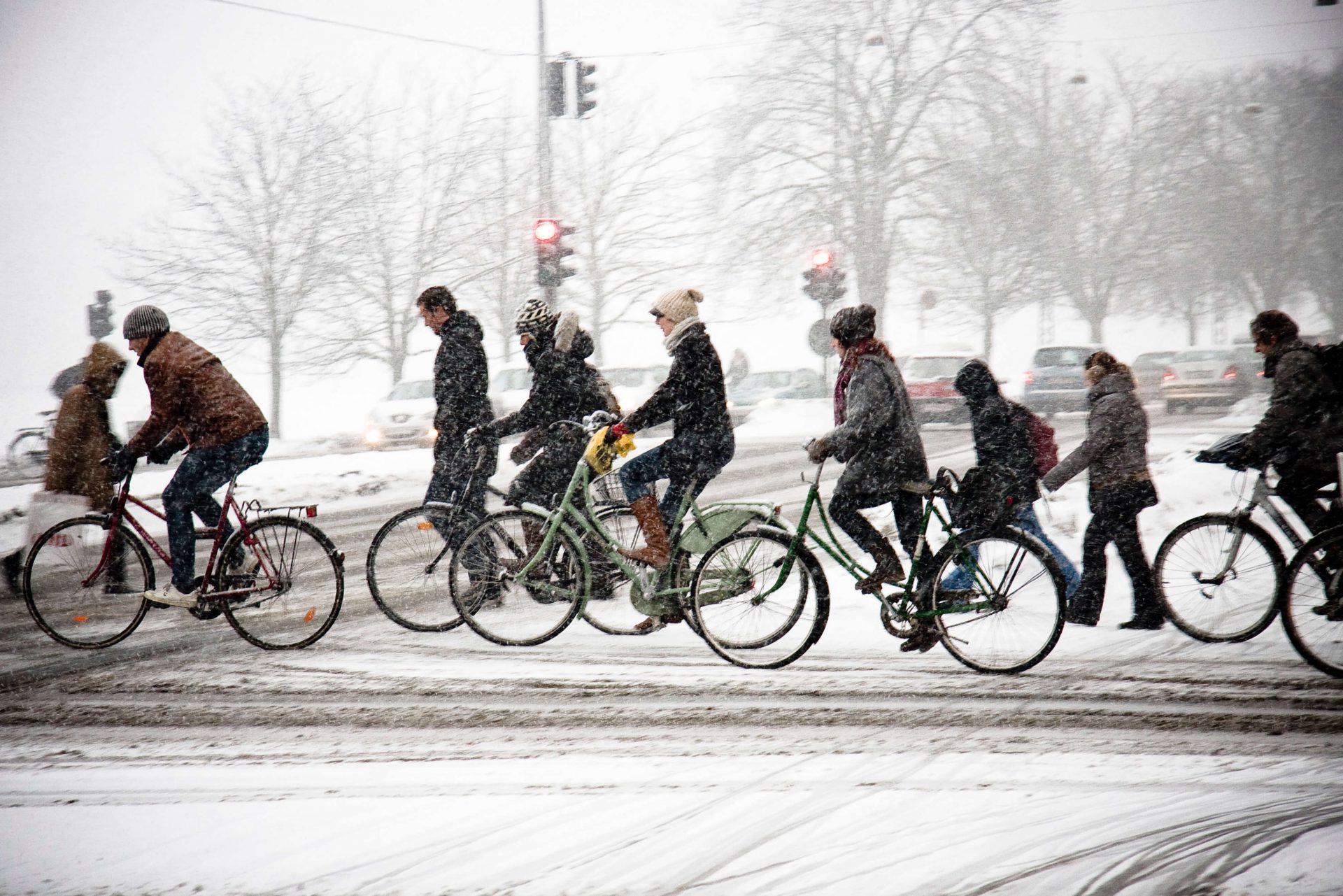 James Thoem - bikes in winter