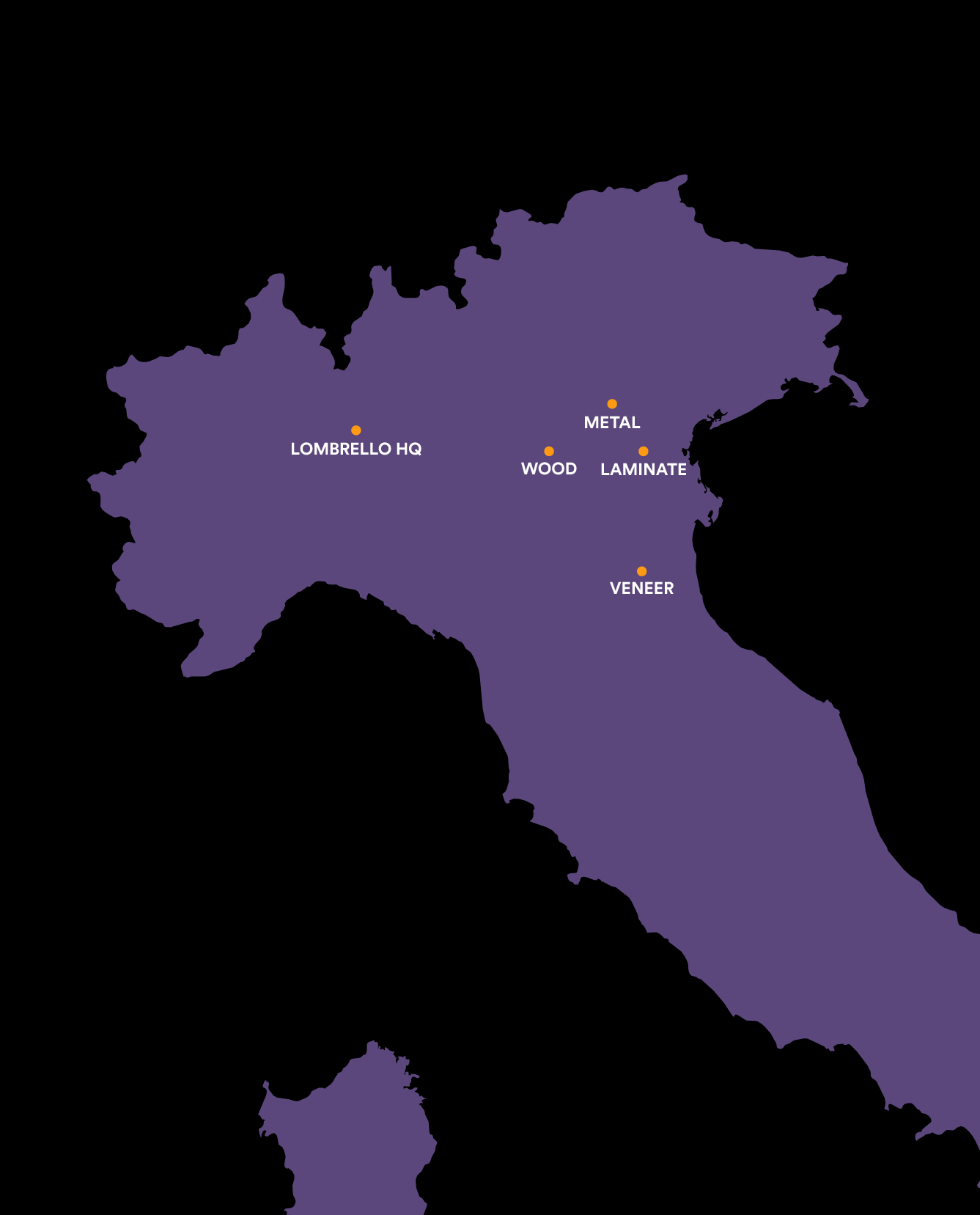 Lombrello - map