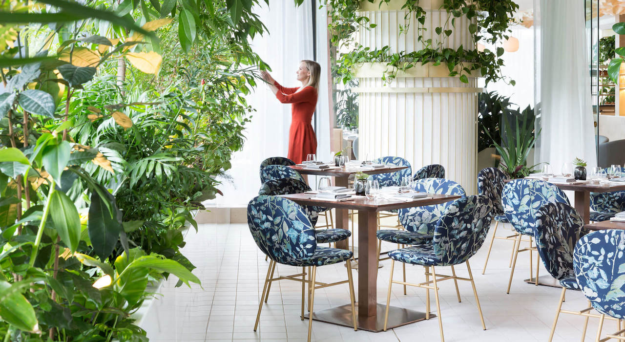 Plant Restaurant - The Botanist plant filled interior