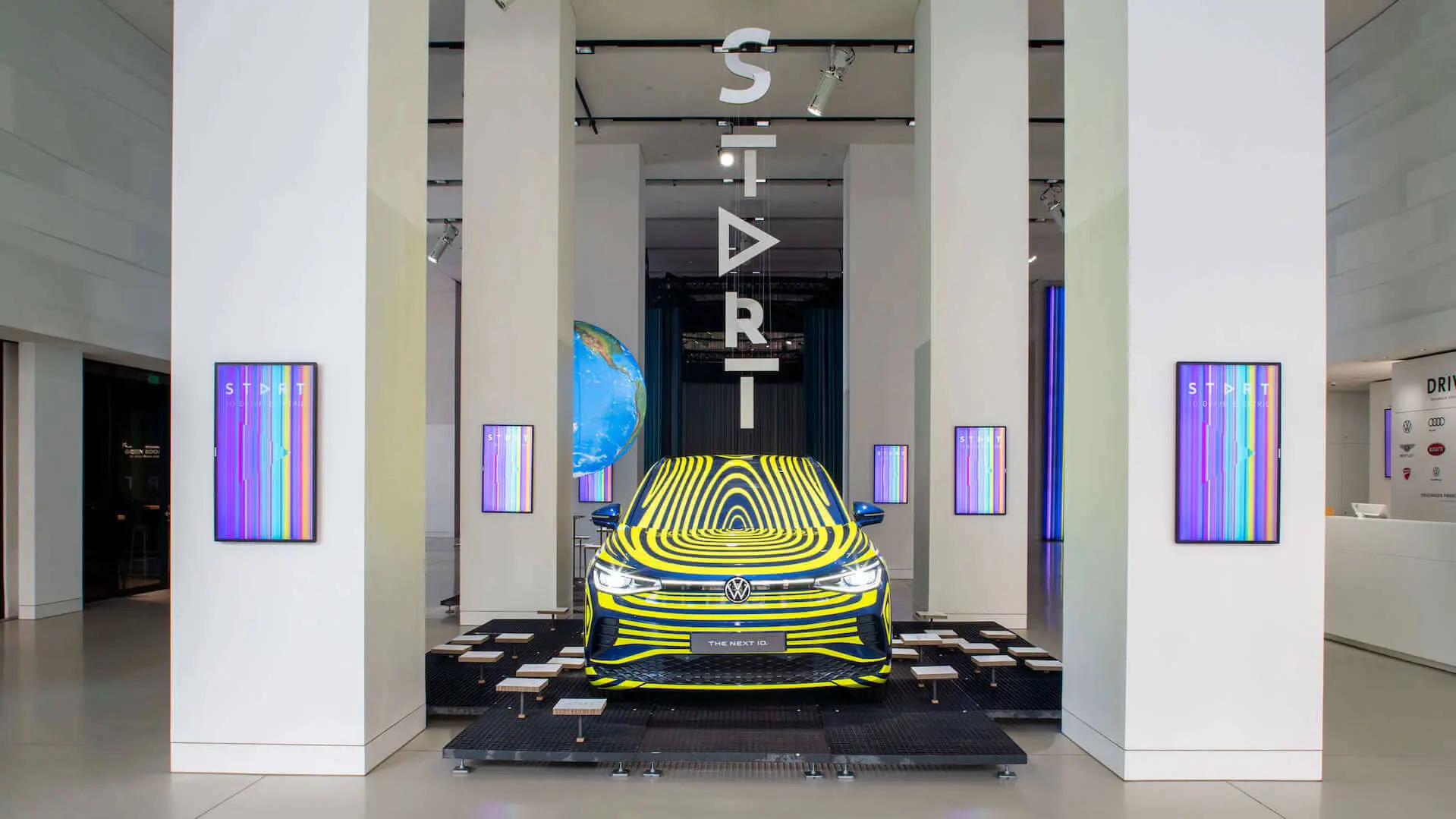 START TO DRIVE ELECTRIC exhibition by Volkswagen - entrance