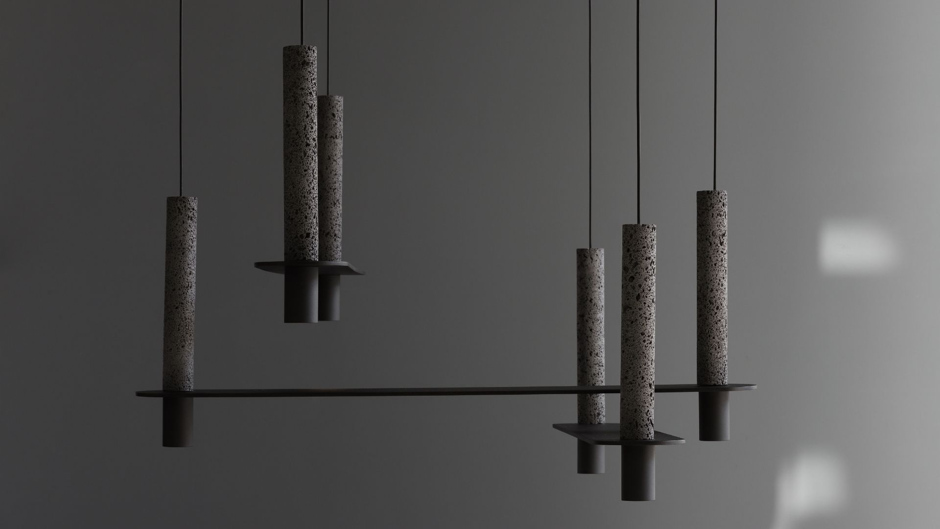 Meta Parallel lamp by David Pompa _ Volcanic rock