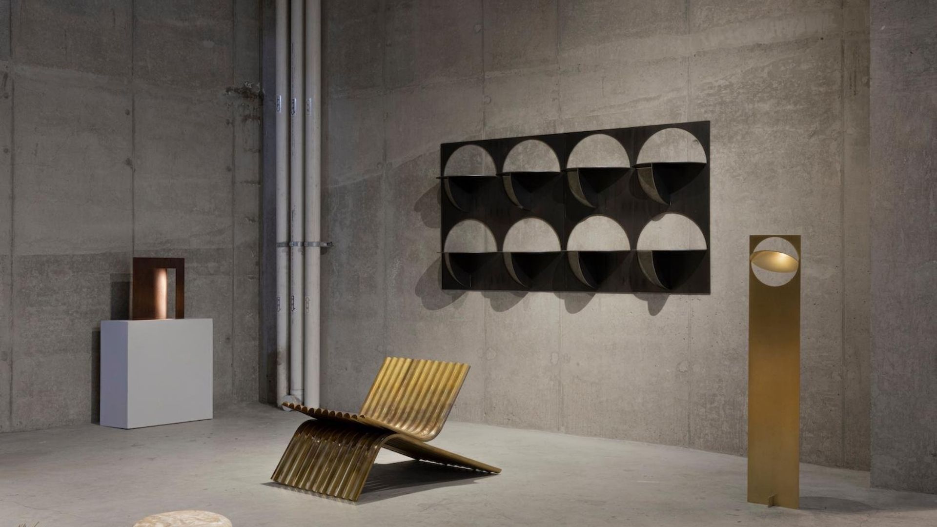 OBJ collection _ shelving system + lounge chair by Manu Bano