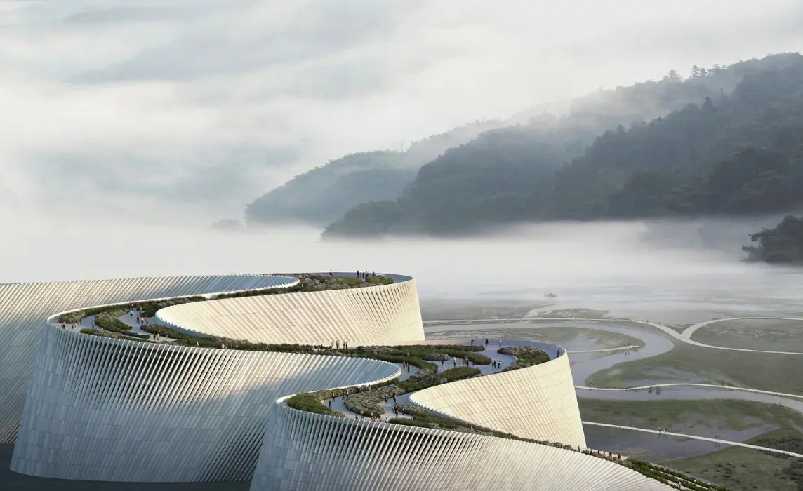 Shenzhen Natural History Museum by 3XN _ Aerial view