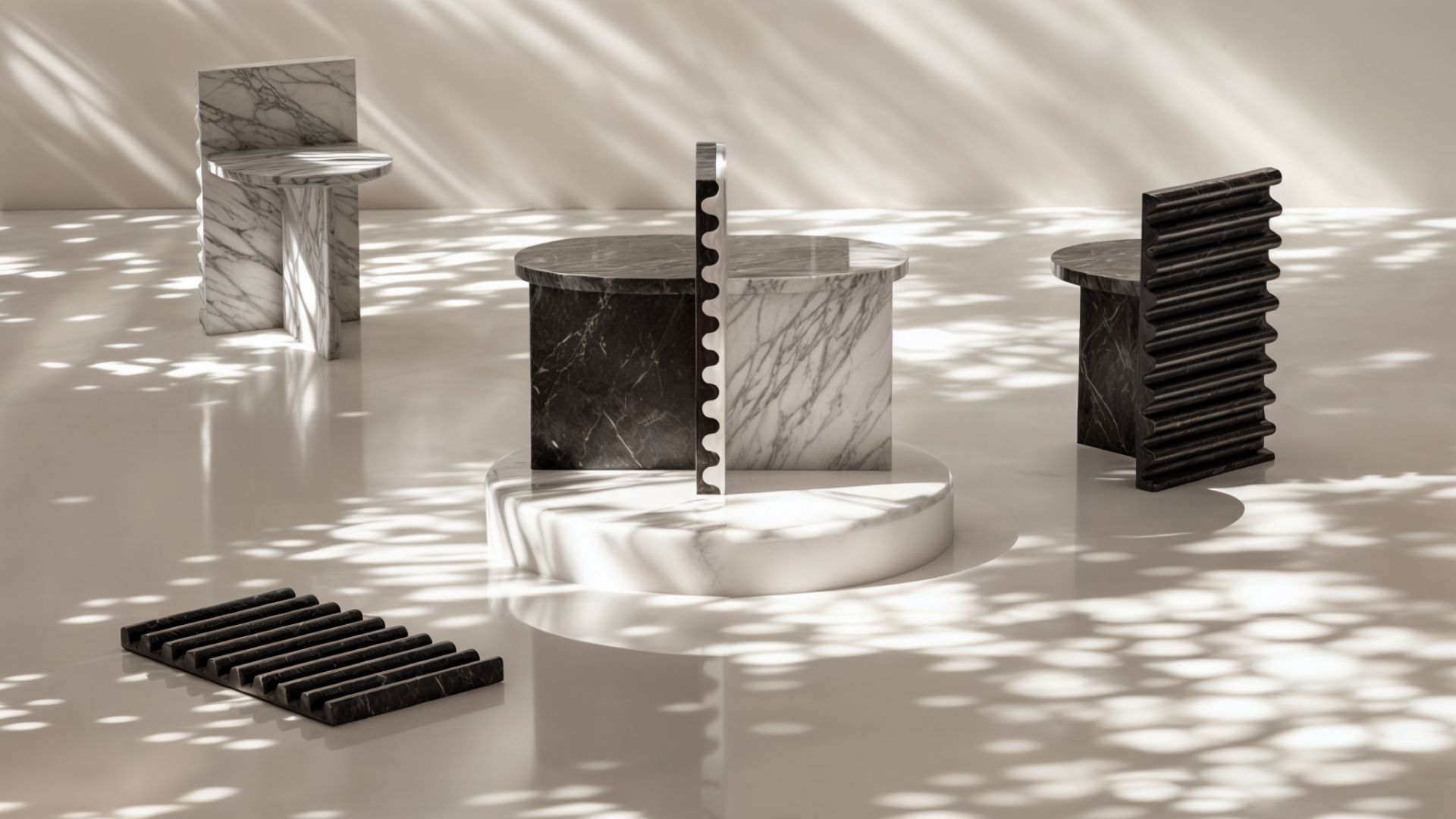 A vast creative vocabulary couples Italian designers Tania Monics and Rafaela Vieira. Made up of minimalist yet fluid bespoke marble pieces with a distinct presence, their Dueto furniture collection conveys the potency of juxtaposition.