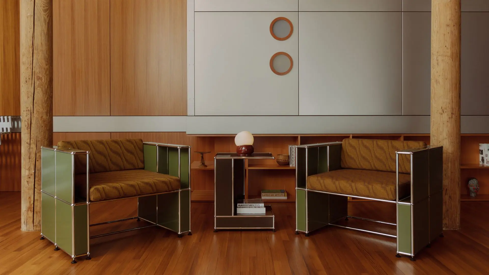The multidisciplinary designer has collaborated with Swiss home furnishing brand USM Modular Furniture on a dynamic collection of stylistically sensual modular interior pieces entitled NKYINKYIM. The starting point? A centuries-old West African motif that signifies movement, adaptability, and resilience and celebrates Cabral’s roots.