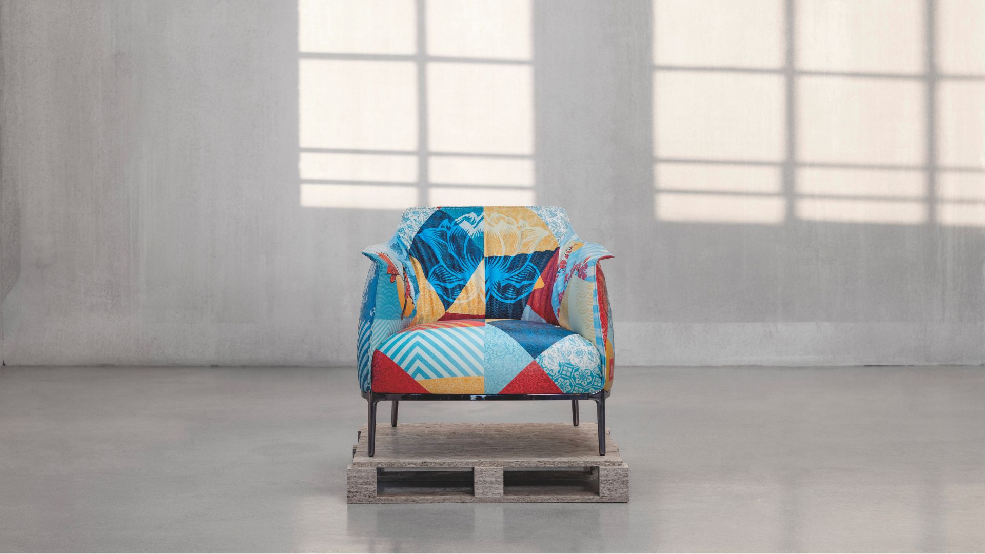 Poltrona Frau's Archibald Delicate Balance Limited Edition by Shepard Fairey